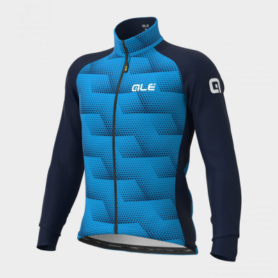 Zimná pánska cyklistická bunda Alé Cycling Solid Sharp čierna/modrá