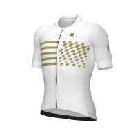 letny cyklisticky dres ale cycling pansky pr-e play biely front 3d