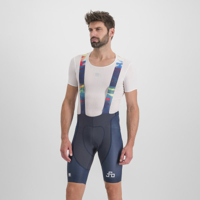 Letné cyklistické pánske nohavice s trakmi Sportful Peter Sagan Line Classic galaxy modré