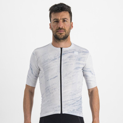 Letný cyklistický dres pánsky Sportful Cliff Supergiara biely/sivý