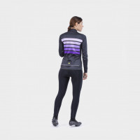 Zateplený cyklistický dres Alé dámsky PR-R Sombra Wool Thermo čierny/fialový