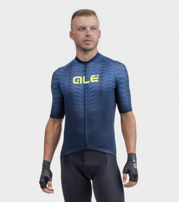Letný pánsky cyklistický dres Alé Cycling Solid Thorn modrý