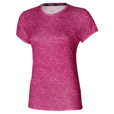 Bežecké tričko dámske MIZUNO Cre Graphic Tee ružové