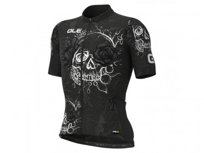 Letný cyklistický dres pánsky ALÉ PRR SKULL čierny
