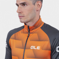 Zimná cyklistická bunda pánska Ale Cycling SOLID Sharp čierna/oranžová