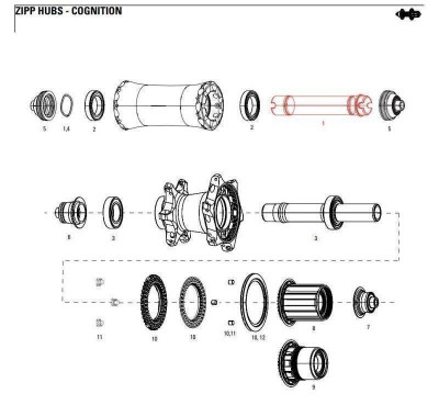 11.2018.032.000 - ZIPP AXLE FRONT COGNITION NSW Množ. Uni
