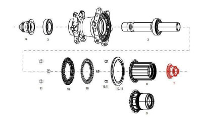 11.2018.033.002 - ZIPP END CAP DS REAR COGNITION NSW QR SRAM Množ. Uni