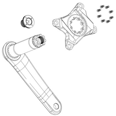 11.6118.074.002 - SRAM CRANK ARM GUARD/BOOTS FORCE XPLR E1 QTY2 Množ. Uni