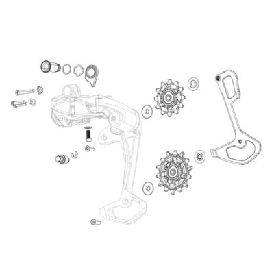 11.7518.110.005 - SRAM RD CAGE ASSY KIT RIVAL XPLR AXS E1 Množ. Uni
