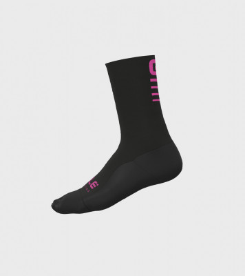 Zimné cyklistické ponožky Alé Cycling Strada 2.0 čierne/rúžové