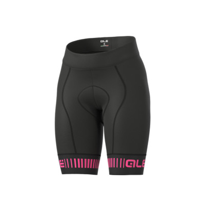Letné dámske cyklistické nohavice Alé Cycling PR-R Graphics Strada čierne/ružové