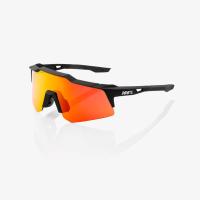 Cyklistické okuliare 100% Speedcraft - Soft Tact Black - HiPER Red Multilayer Mirror Lens