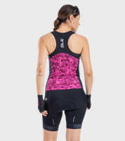 Letný cyklistický dámsky dres bez rukávov Alé Cycling Solid Triangles Lady ružový