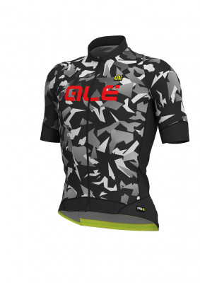 Letný cyklistický dres pánsky ALÉ GRAPHICS PRR GLASS - čierno-šedý Letný cyklistický dres pánsky ALÉ GRAPHICS PRR GLASS - čierno-šedý