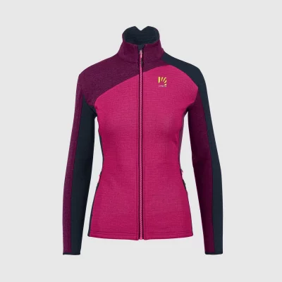 Outdoorová flíska dámska Karpos Federa Full-Zip Pink/Boysenberry/Vulcan ružová