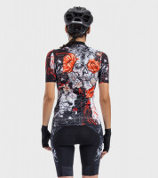 Letný dámsky cyklistický dres Alé Cycling PRR Skull Lady čierny