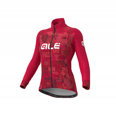 Zateplený dámsky cyklistický dres Alé SOLID Break červený