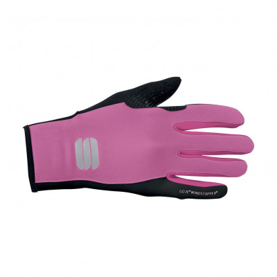 Bežecké rukavice dámske Sportful STELLA Windstopper XC čierne/ružové