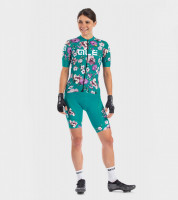 Letný cyklistický dres dámský ALÉ GRAPHICS PRR FIORI LADY svetlomodrý