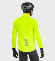 Alé Cycling cyklistická vodeodolná bunda Klimatik Guscio Racing pánska žltá