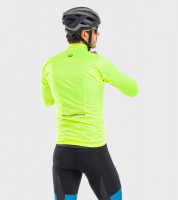 Letná cyklistická pánska bunda Alé Guscio Light Pack Ale fluo žltá