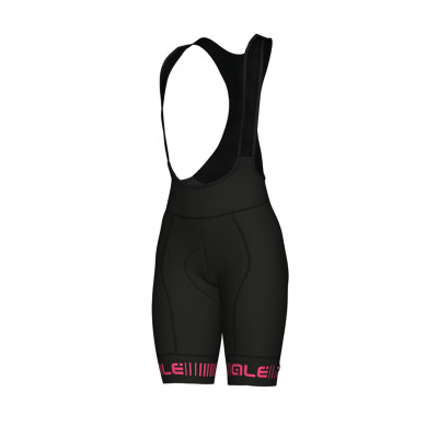 Letné dámske cyklistické nohavice Alé Cycling Graphics PR-R Strada čierne/ružové