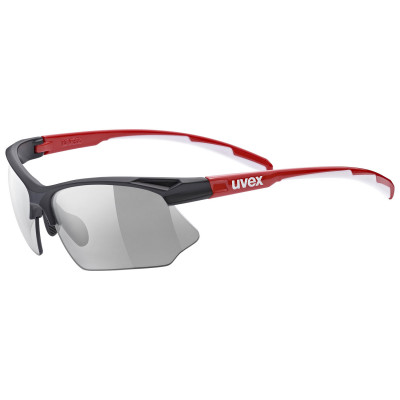 2021 UVEX BRÝLE SPORTSTYLE 802 VARIO, BLACK RED WHITE/SMOKE (2301) Množ. Uni