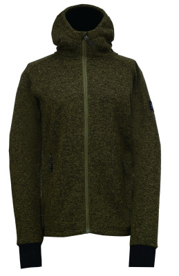 2117 - NYBO - dámská flatfleecová mikina/svetr s kapucí, khaki S