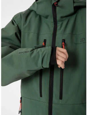 2117 of Sweden LANGAS dětská lyžařská bunda, Forest Green 164