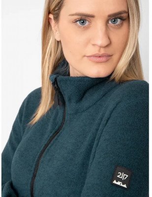 2117 of Sweden Trollebo dámská fleecová mikina, Dark Mint XXL