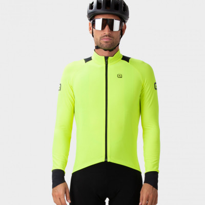 Zateplený cyklistický dres pánsky Alé Cycling  Klimatik K-Idro žltý