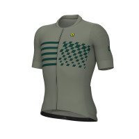 Letný cyklistický pánsky dres Alé Cycling Play PR-E zelený front 3d