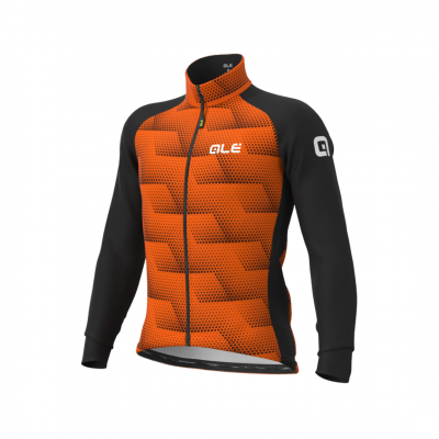 Zimná cyklistická pánska bunda Alé Cycling Solid Sharp čierna/oranžová