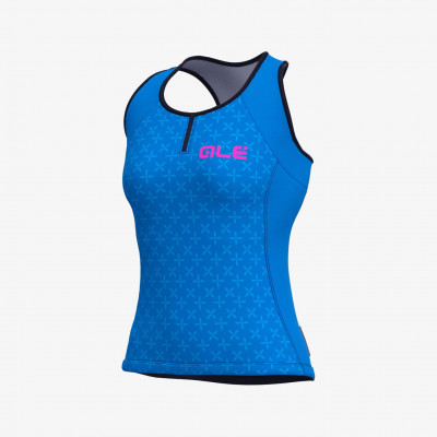 Letný cyklistický dres dámsky ALÉ SOLID HELIOS LADY modrý