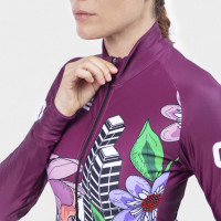 Zateplený cyklistický dres Alé dámsky PR-R City fialový