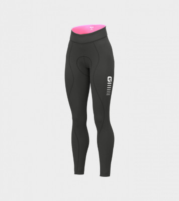 Zimné dámske cyklistické nohavice Alé Solid Essential čierne/ružové