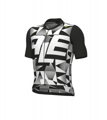 Letný cyklistický dres Alé Cycling Multiverso PR-E pánsky čierny/biely