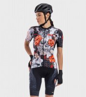 Letný dámsky cyklistický dres Alé Cycling PRR Skull Lady čierny