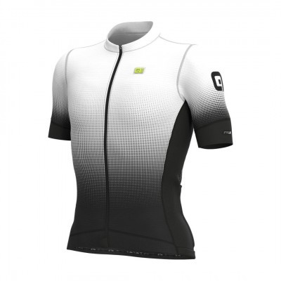 Letný cyklistický dres pánsky ALÉ PRS DOTS - čierno-biely Letný cyklistický dres pánsky ALÉ PRS DOTS - čierno-biely