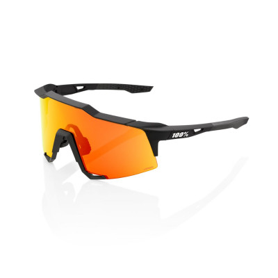 Cyklistické okuliare 100% Speedcraft - Soft Tact Black - HiPER Red Multilayer Mirror Lens