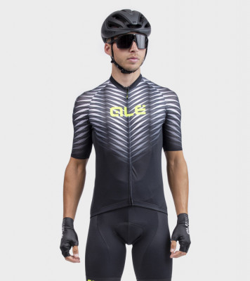 Letný cyklistický pánsky dres Alé Cycling Solid Thorn čierny