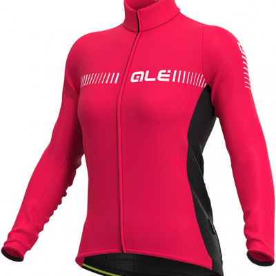 Zateplený cyklistický dres dámsky ALÉ R-EV1 CLIMA PROTECTION 2.0 FUTURE RACE LADY ružový
