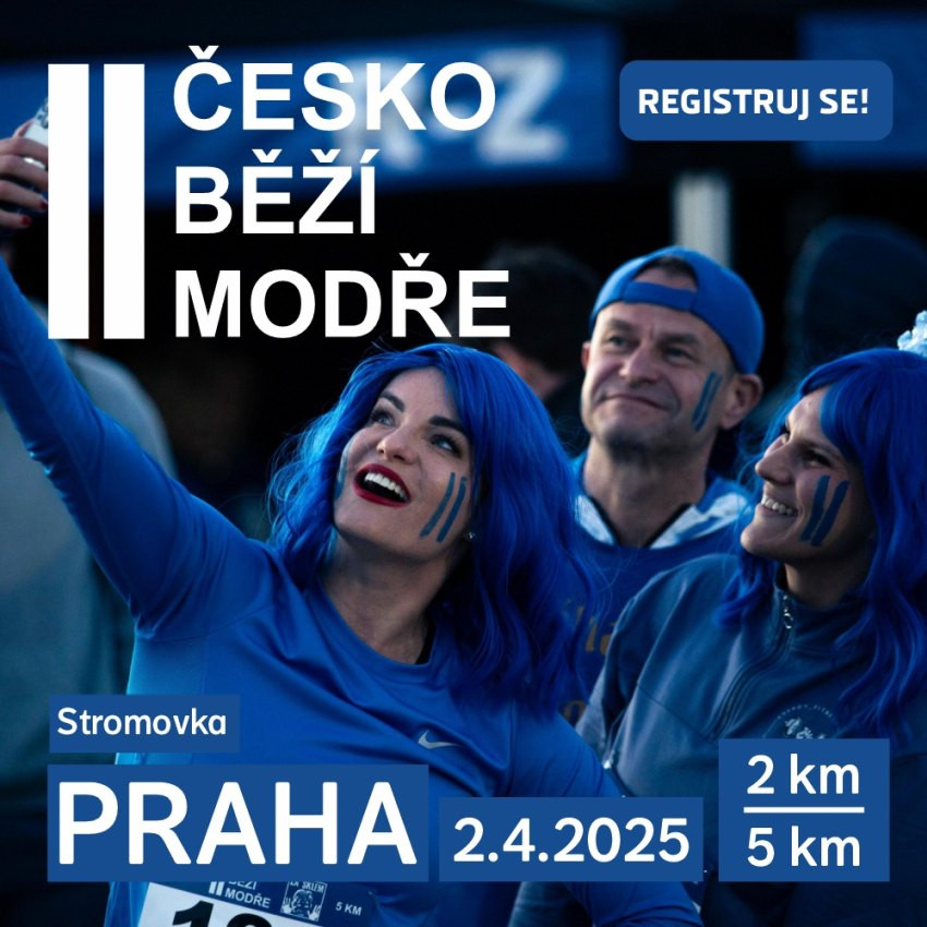 Česko Běží Modře 2025 - beh Praha