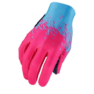 Cyklistické rukavice MTB Supacaz SupaG Long Glove modré/ružové