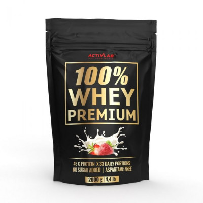 Proteínový prášok 100% Whey ActivLab jahoda 2000g