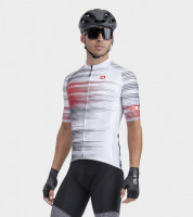 Letný pánsky cyklistický dres Alé Cycling Solid Turbo biely