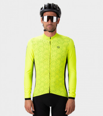 Zateplený pánsky cyklistický dres Alé Cycling Velocity Plus R-EV1 žltý