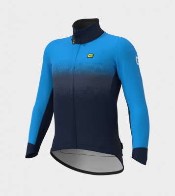 Zimná cyklistická bunda ALÉ pánska PR-S GRADIENT čierna/modrá