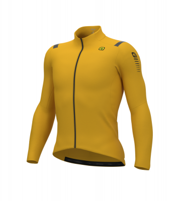 Zateplený cyklistický dres pánsky Alé Cycling R-EV1 Warm Race žltý