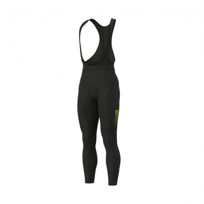 Zimné cyklistické nohavice pánske Alé GRAPHICS PRR Road Bibtights čierne/žlté